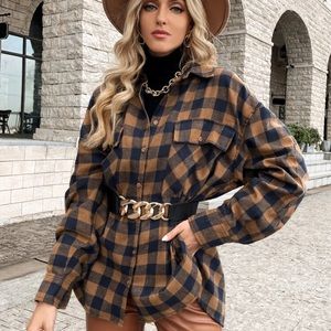 Plaid button up long sleeve